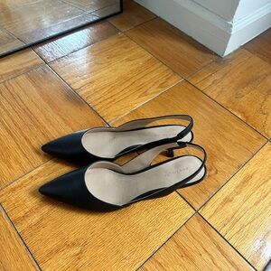 Elegant Black Slingback Flats